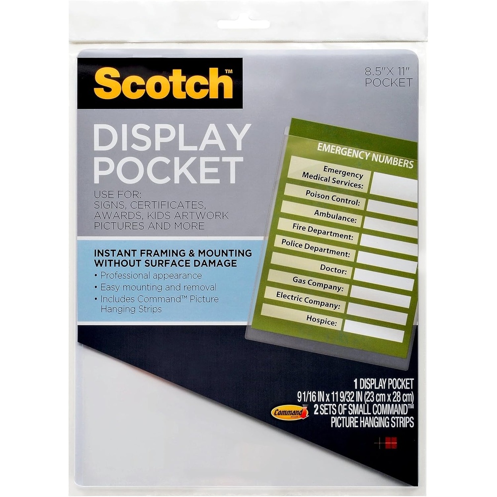 image:imageScotch Display Pocket for items up to 85 in x 11 in WL854C