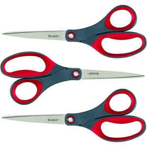 Scotch 7″ Precision Scissors, Great for Everyday Use (1447)(8-Inches (Pack of 3))