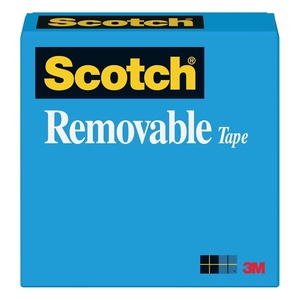 Scotch Removable Tape, 1/2 in x 1,296 in, 1 Box/Pack, Post-it Technology (811)
