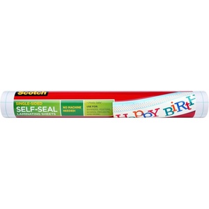 Scotch Self-Seal Laminating Sheets | No Laminator Needed | Single Sided | Ultra Clear Finish | 16 in x 10 ft Roll(16 in x 10 ft)