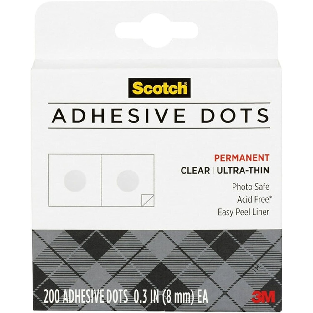 image:imageScotch Adhesive Ultra Thin Dots Clear 200 Count Great for Card Making and Scrapbooking 010200UTCFTClear