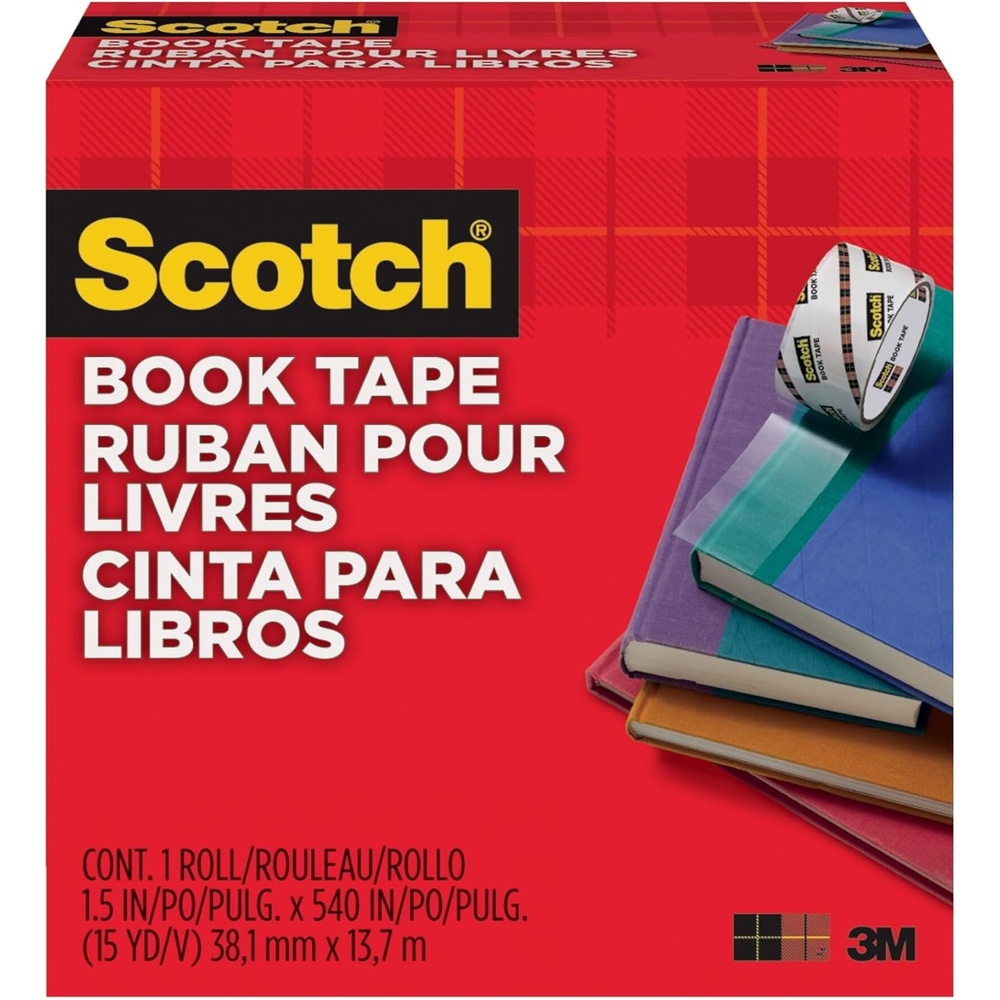 image:imageScotch Book Tape 15 in x 540 in 1 RollPack Excellent for Repairing Reinforcing Protecting and Covering 845150