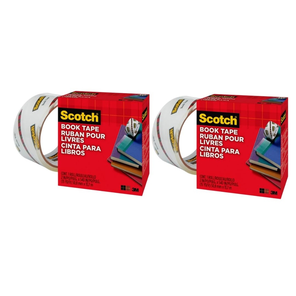 image:imageScotch Book Tape 2 in x 540 in Excellent for Repairing Reinforcing Protecting and Covering 8452