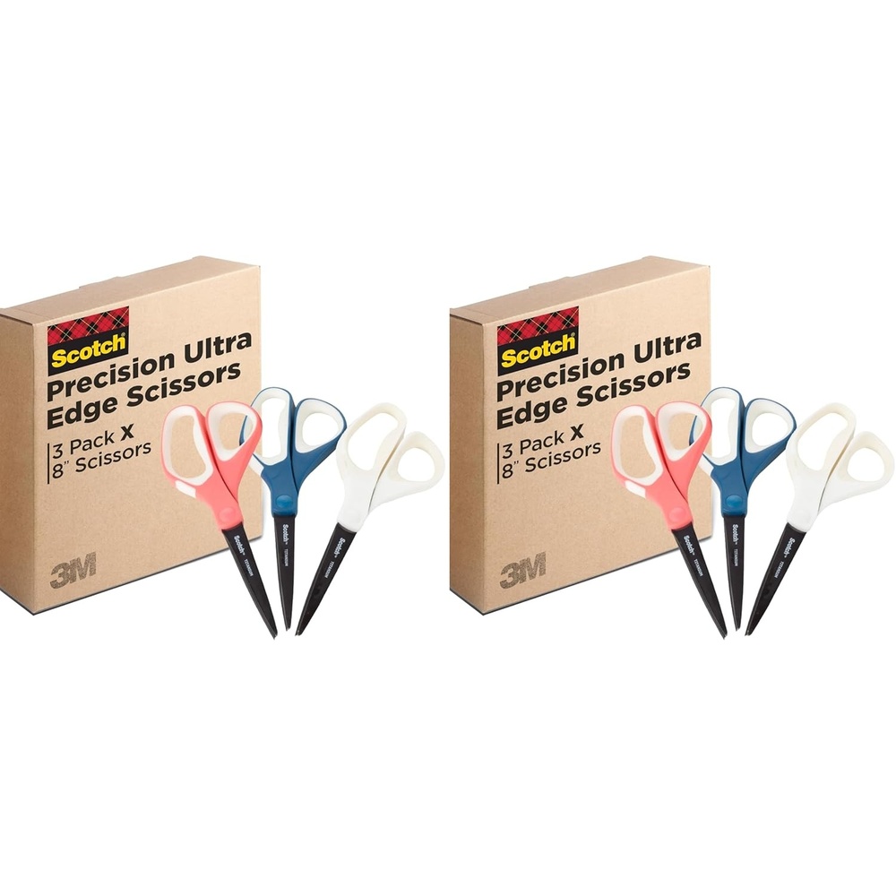 image:imageScotch Brand Precision Ultra Edge Scissors Left or RightHanded 8 Inch 3Pack6Pack