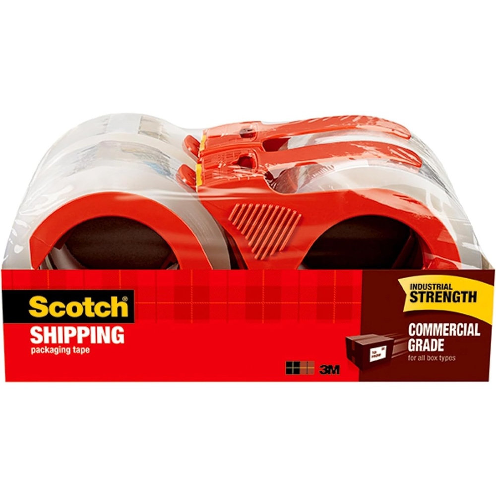 image:imageScotch Commercial Grade Shipping Packaging Tape 188 x 546 yd Designed for Packing Shipping and Mailing Guaranteed to Stay Sealed 3 Core Clear 4 Rolls 37504RD4 Rolls Pack of 6