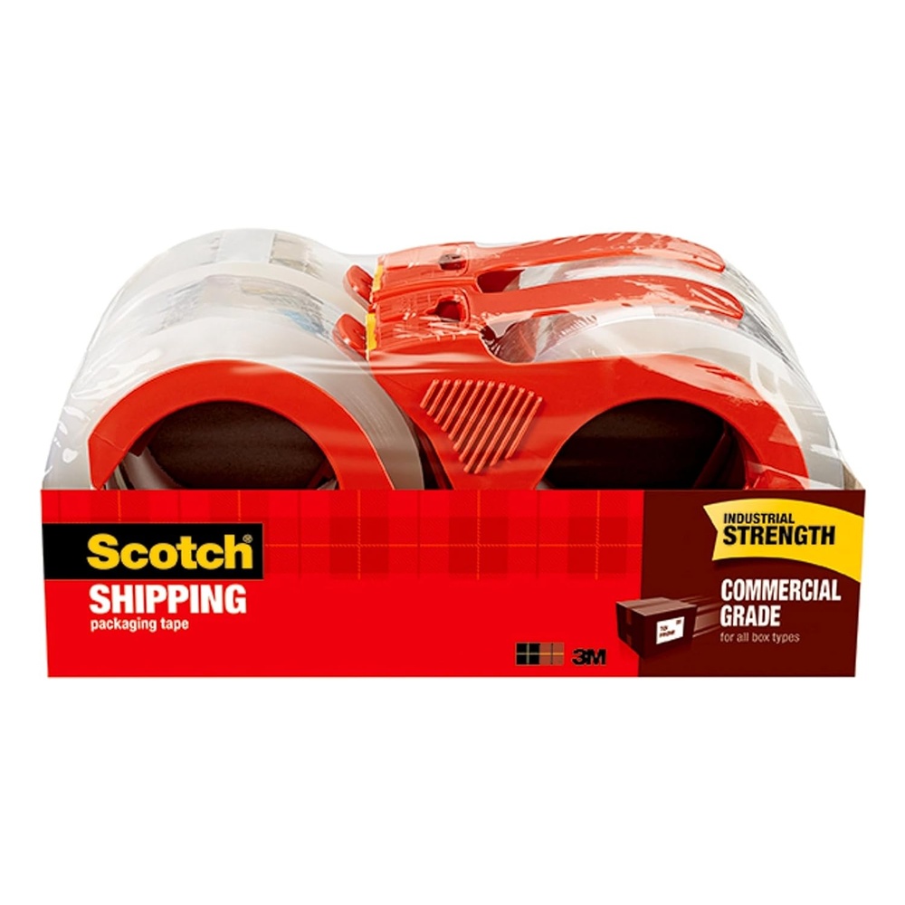 image:imageScotch Commercial Grade Shipping Packaging Tape 188 x 546 yd Designed for Packing Shipping and Mailing Guaranteed to Stay Sealed 3 Core Clear 4 Rolls 37504RD4 Rolls