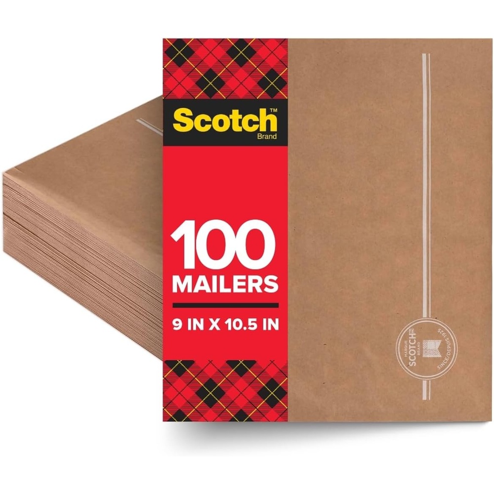 image:imageScotch Curbside Recyclable Padded Mailers 100 Pack 105 x 9 in Similar impact protection to traditional bubble mailers CR21