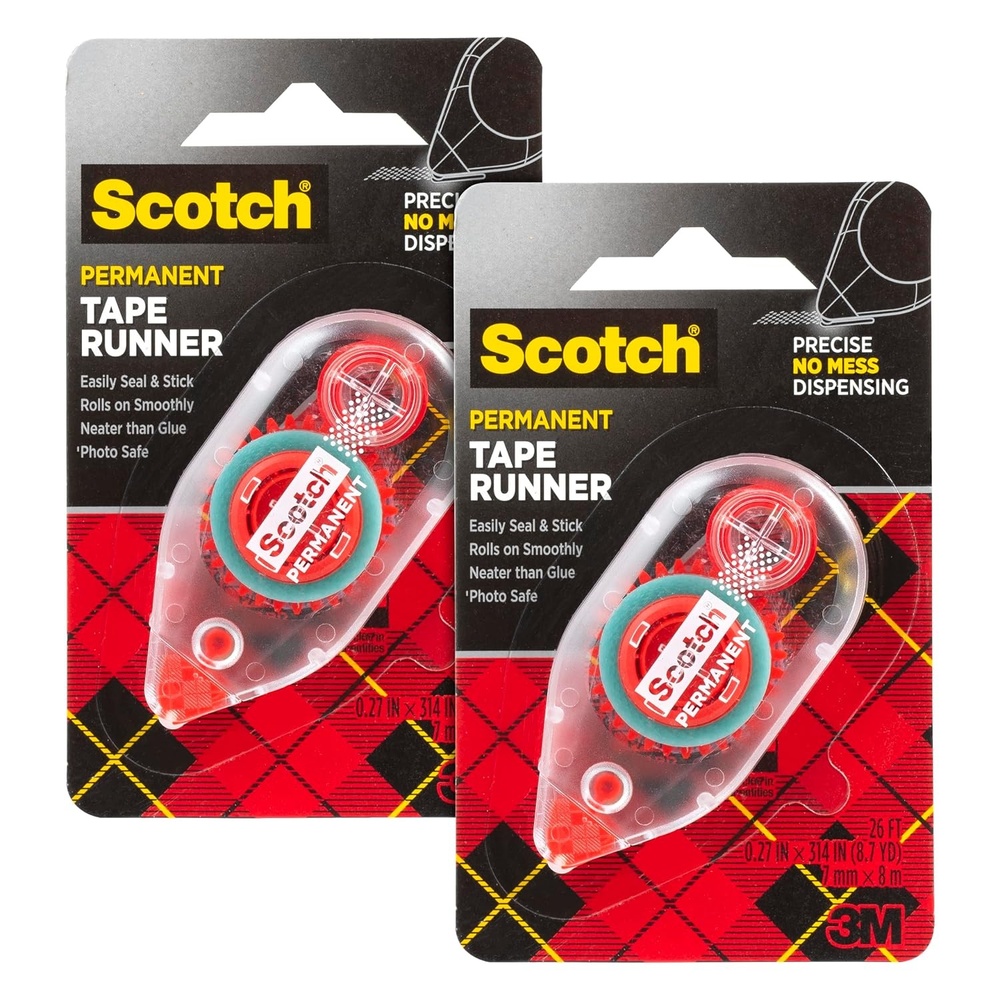 image:imageScotch Double Sided Tape Runner 027 in x 26 ft Perfect for Holiday Crafts Gifts and DIY 1Pack2Pack