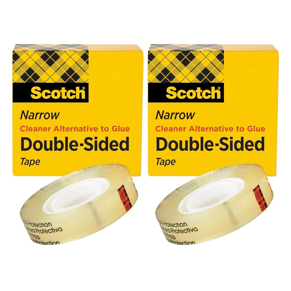 image:imageScotch Double Sided Tape for Crafts Scrapbooking Teacher School Supplies Arts and Crafts Junk Journal Supplies 050 in x 900 in 1 Refill Roll1 Count Pack of 2