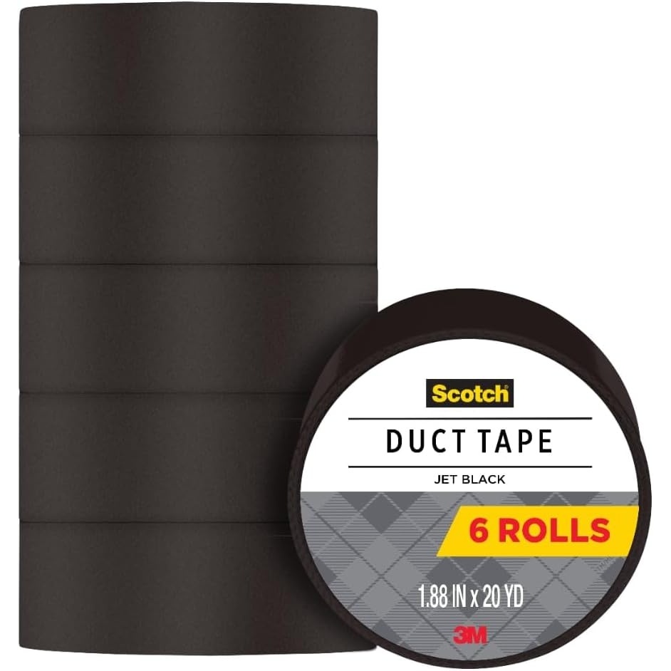 image:imageScotch Duct Tape  188 in x 20 yd Jet Black 6 Pack 920BLKC