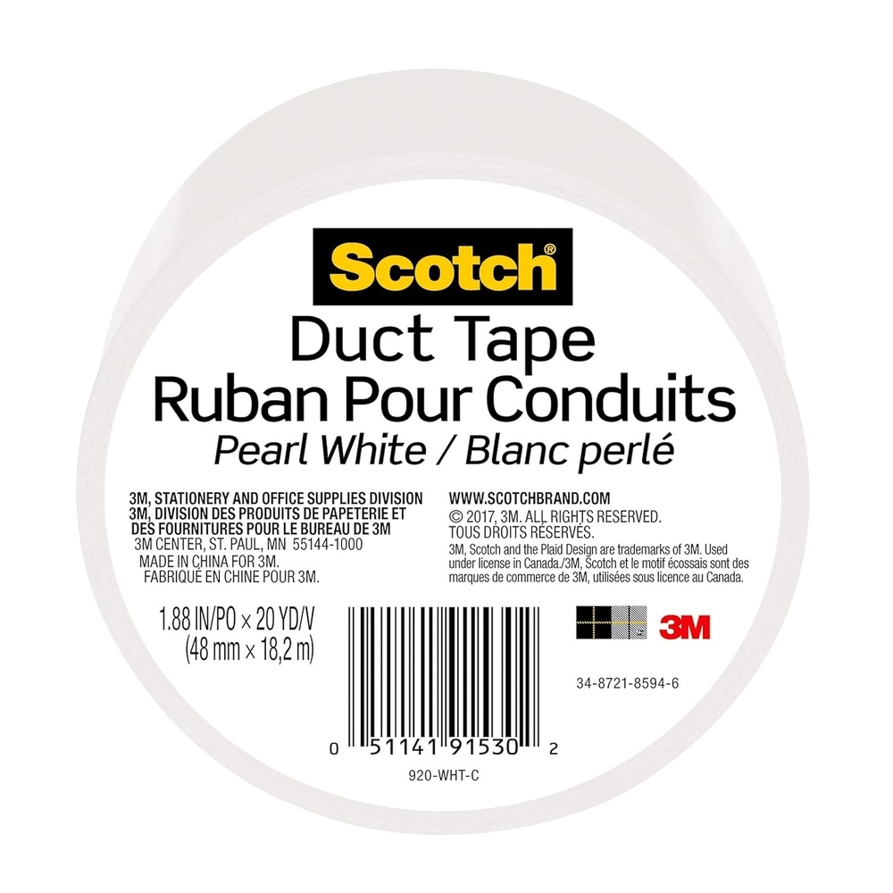 image:imageScotch Duct Tape 188 in x 20 yd Sunshine Yellow 1 Roll 920YLWC Pack of 2Pearl White