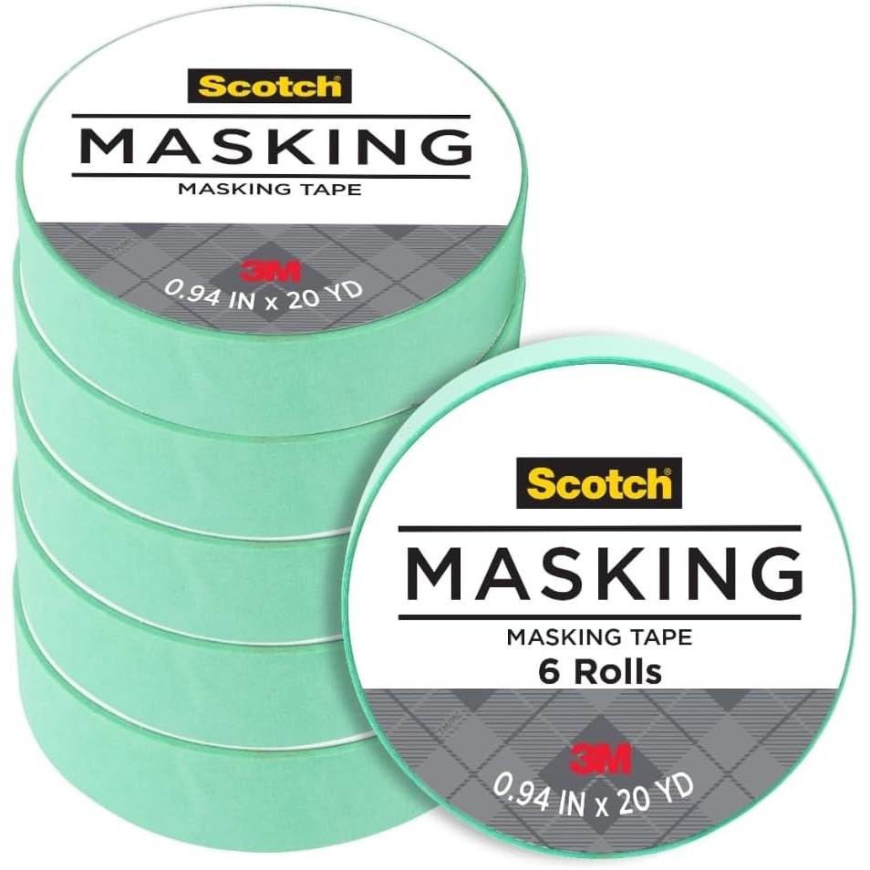 image:imageScotch Expressions Masking Tape 94 in x 20 yd 6 Rolls Mint Green