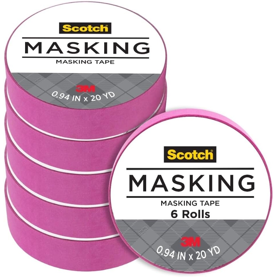 image:imageScotch Expressions Masking Tape 94 in x 20 yd 6 RollsPack Fuchsia 3437PNKESF
