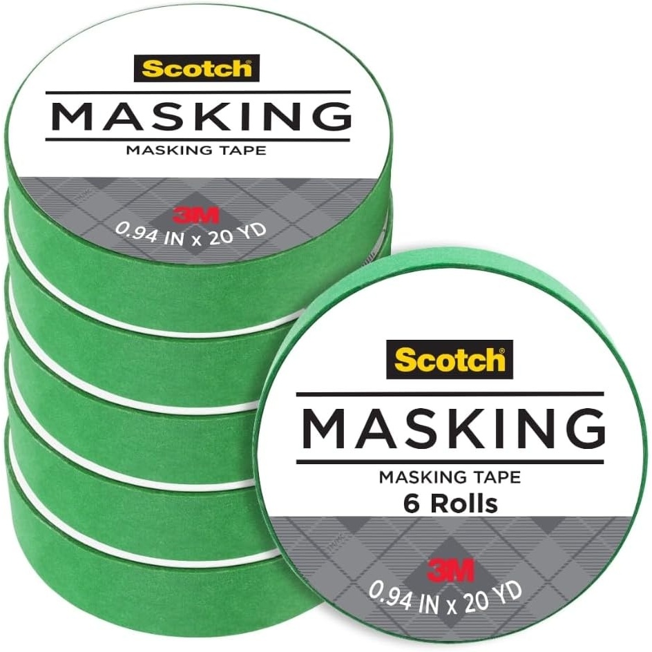 image:imageScotch Expressions Masking Tape 94 in x 20 yd Great for Decorating DIY and Crafts 6 Rolls Primary Green