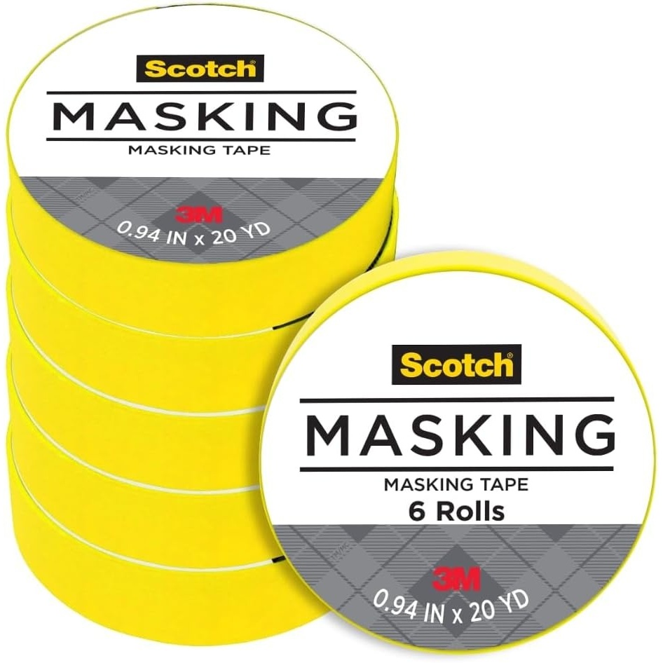 image:imageScotch Expressions Masking Tape 94 in x 20 yd Great for Decorating DIY and Crafts 6 Rolls Primary Yellow