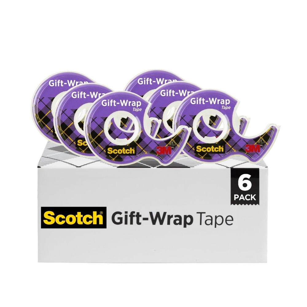 image:imageScotch Gift Wrap Tape 6 Rolls The GoTo Tape for the Holidays 34 x 650 Inches Dispensered 615GW6 Rolls
