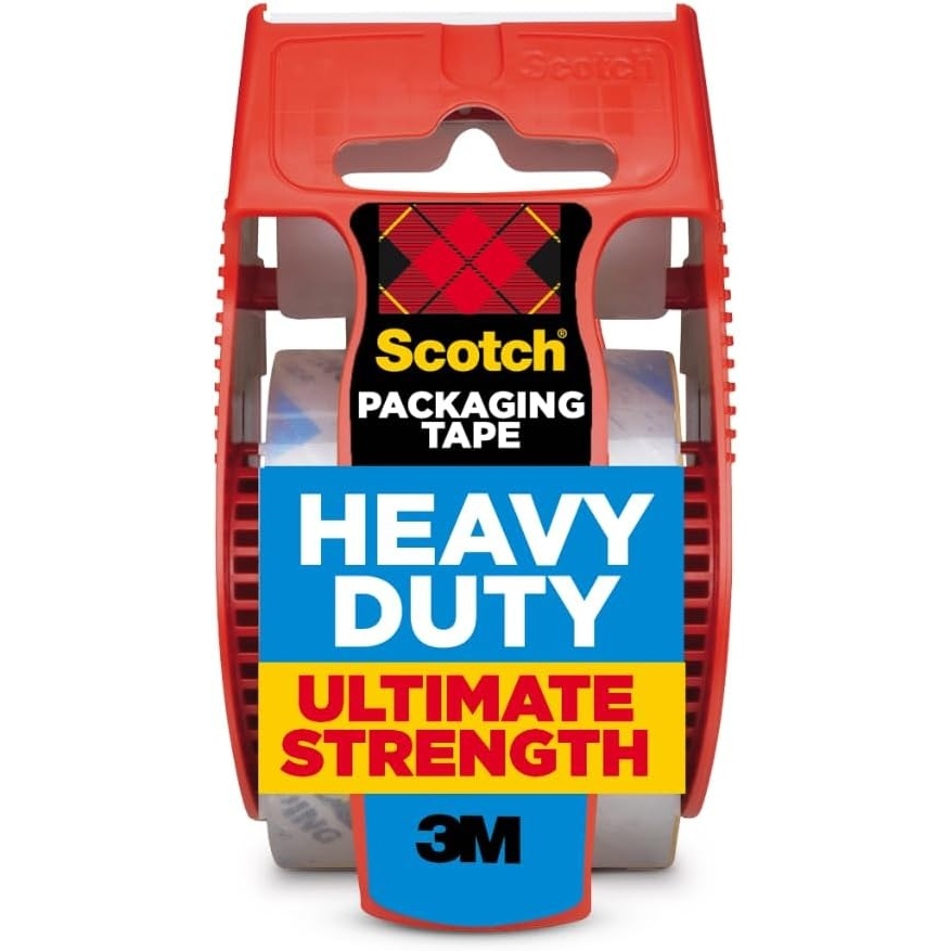image:imageScotch Heavy Duty Shipping Packing Tape Clear Shipping and Packaging Supplies 188 in x 277 yd 1 Tape Roll with Dispenser1 Roll