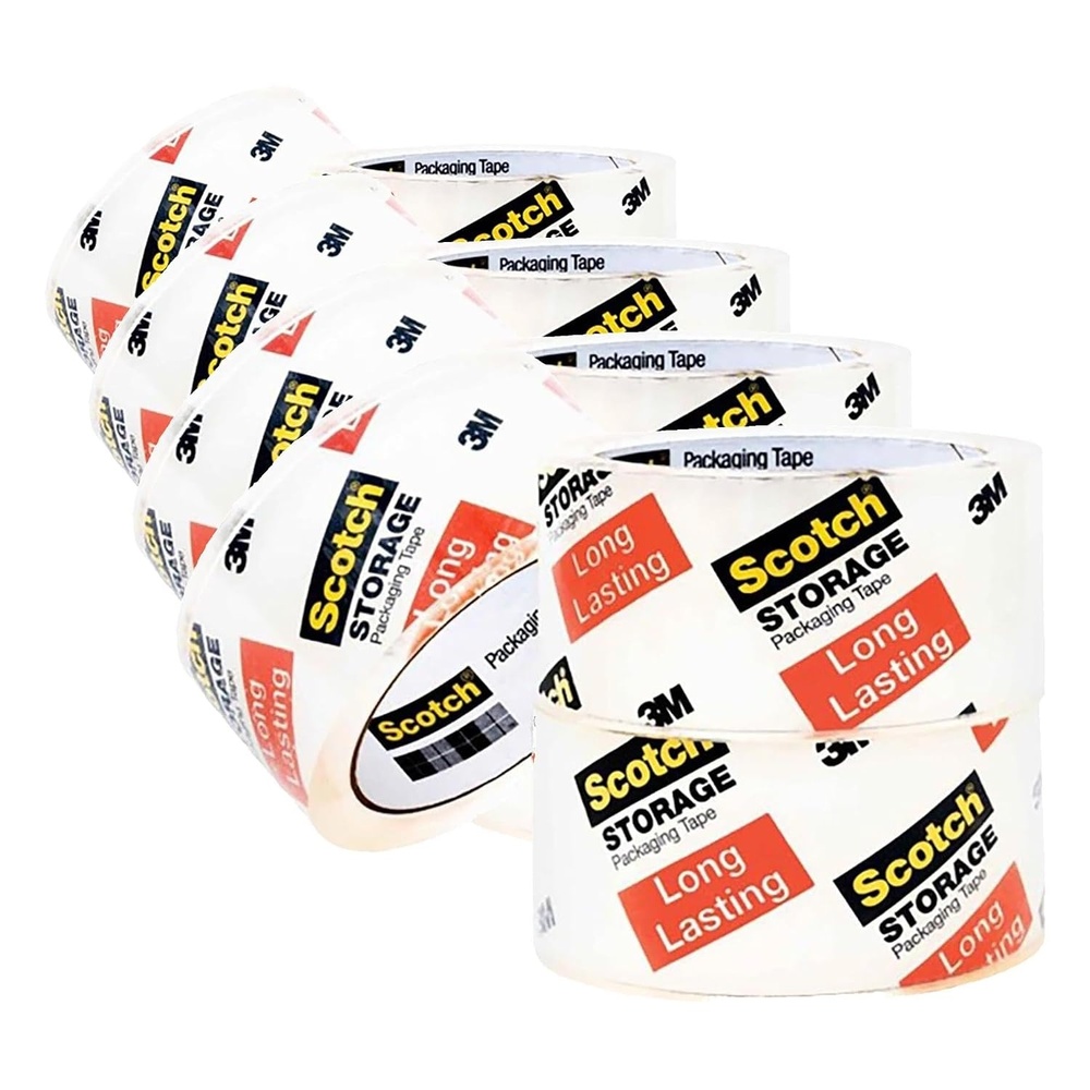 image:imageScotch Long Lasting Storage Packaging Tape 188 in x 382 yd Designed for Storage and Packing Stays Sealed in Weather Extremes 3 Core Clear 3 Rolls 3650S33 Rolls Pack of 4