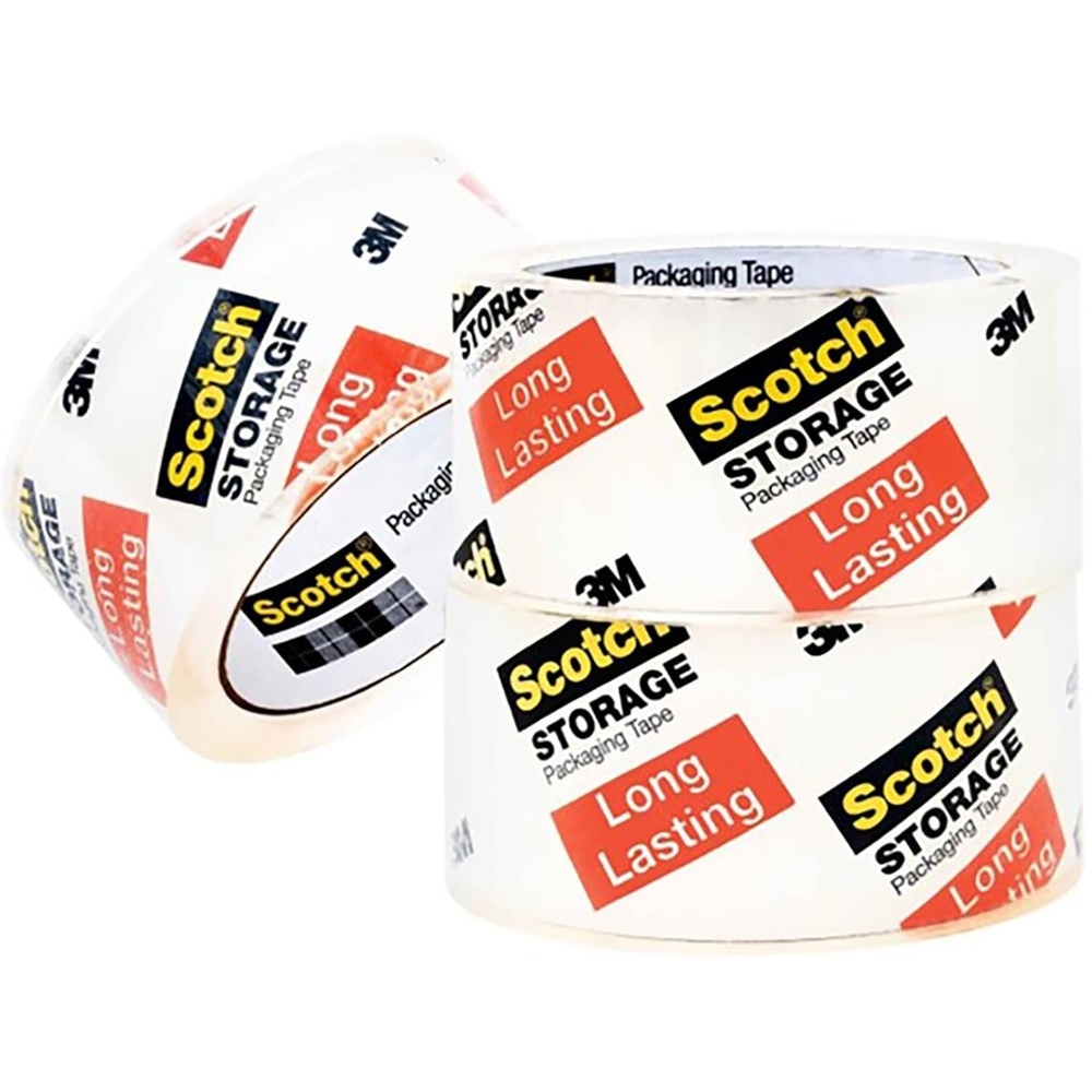 image:imageScotch Long Lasting Storage Packaging Tape 188 in x 382 yd Designed for Storage and Packing Stays Sealed in Weather Extremes 3 Core Clear 3 Rolls 3650S33 Rolls