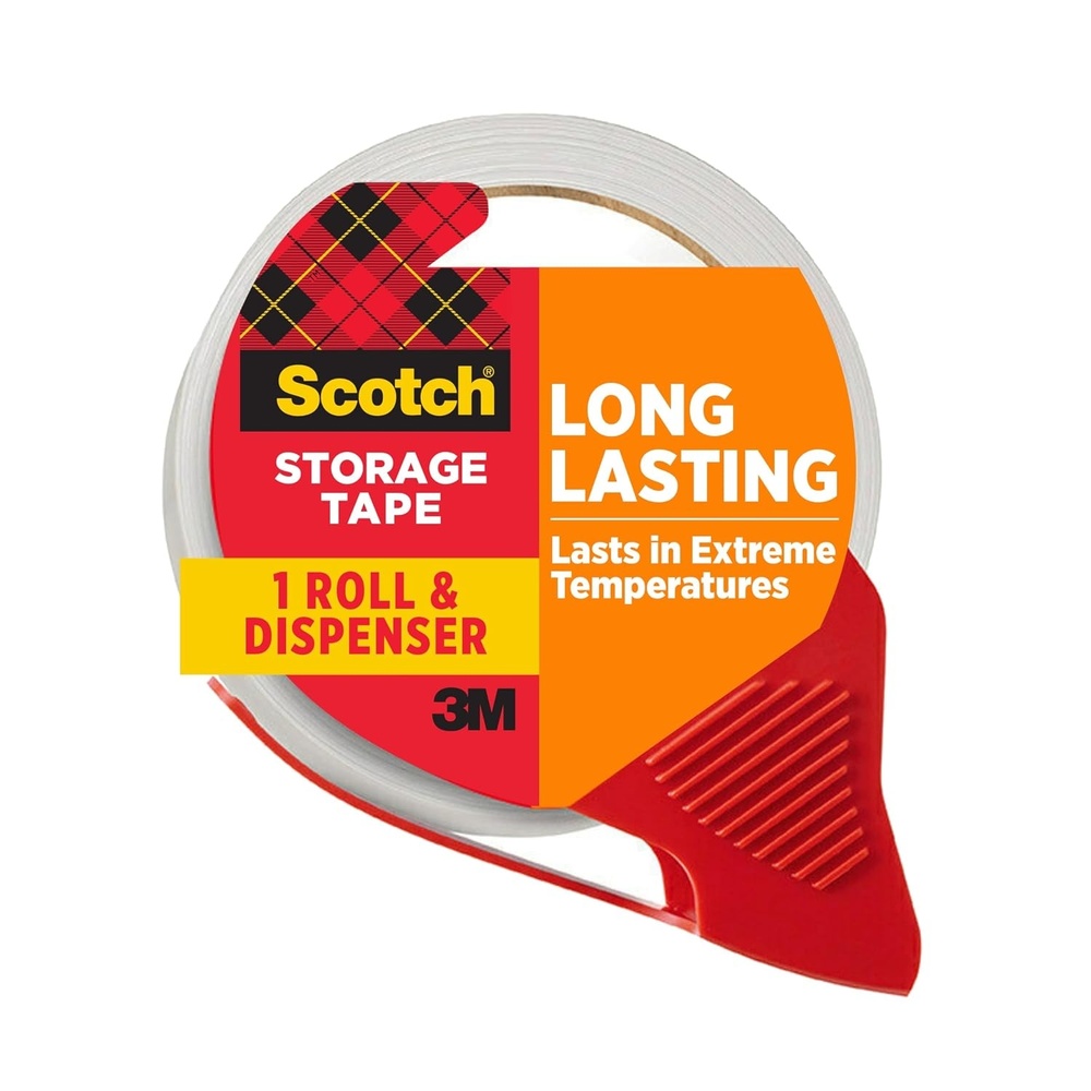 image:imageScotch Long Lasting Storage Shipping Packaging Tape 188 x 382 yd 1 Roll with Dispenser 3650SRDESF1 Roll