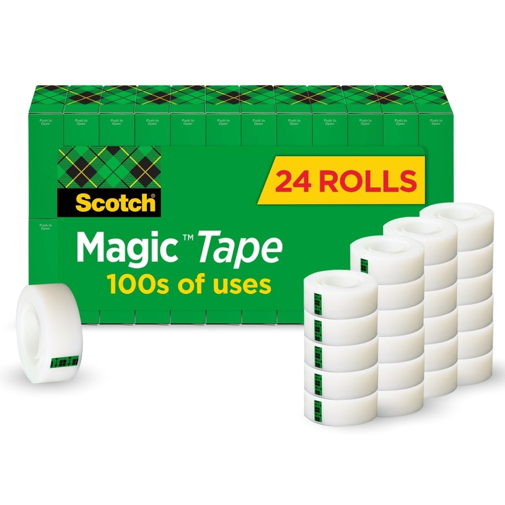 image:imageScotch Magic Tape Invisible Home Office Supplies and Back to School Supplies for College and Classrooms 16 Rolls24 Rolls