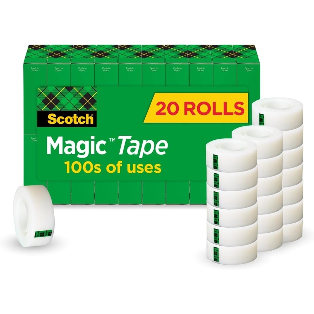 image:imageScotch Magic Tape Invisible Home Office Supplies and Back to School Supplies for College and Classrooms 20 Rolls20 Rolls Pack of 6