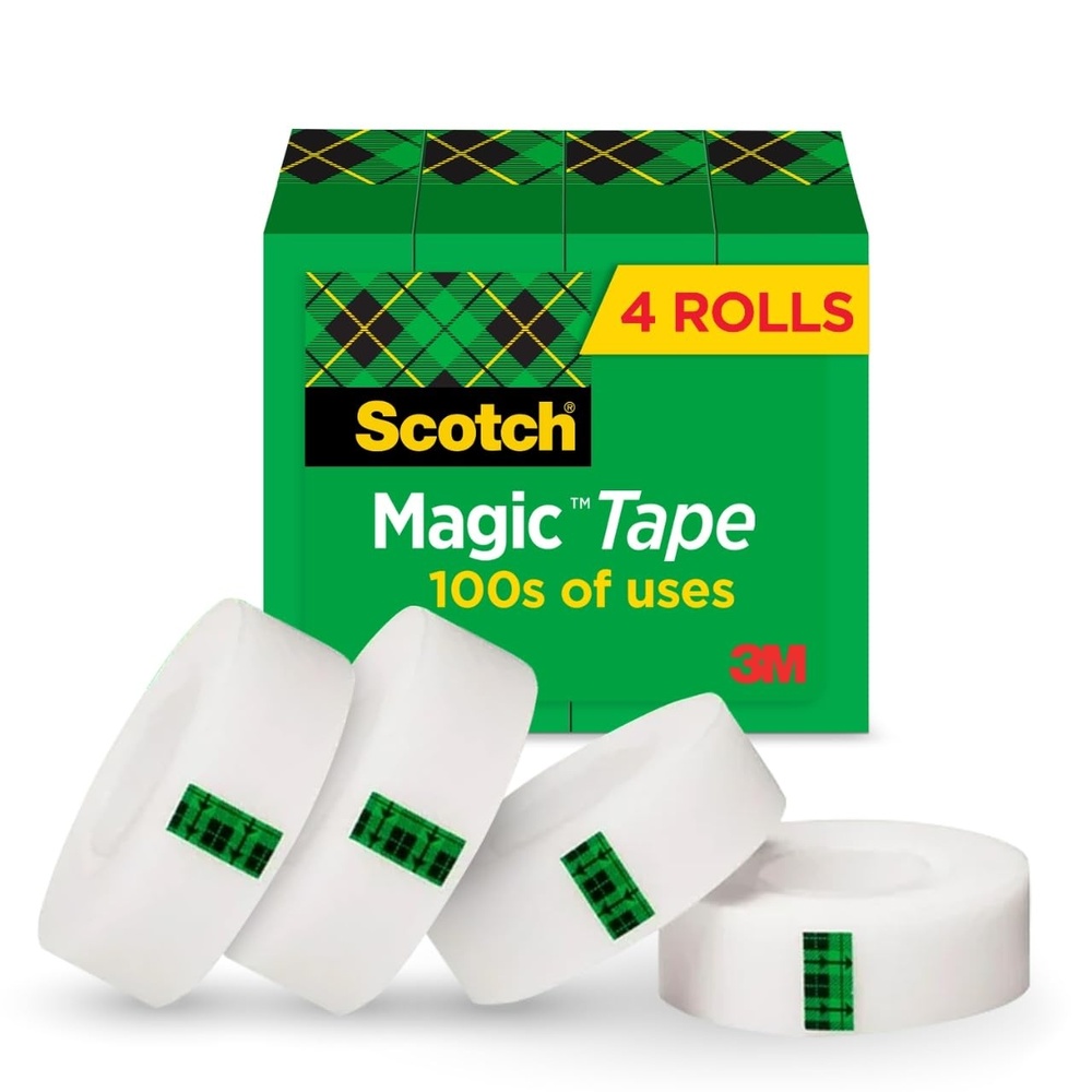 image:imageScotch Magic Tape Invisible Home Office Supplies and Back to School Supplies for College and Classrooms 4 Rolls4 Rolls