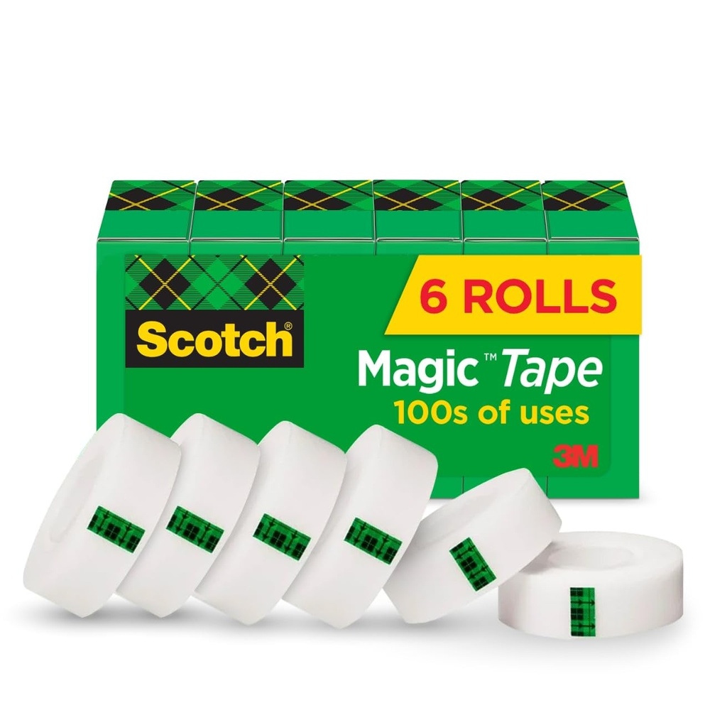 image:imageScotch Magic Tape Invisible Home Office Supplies and Back to School Supplies for College and Classrooms 6 Rolls6 Rolls