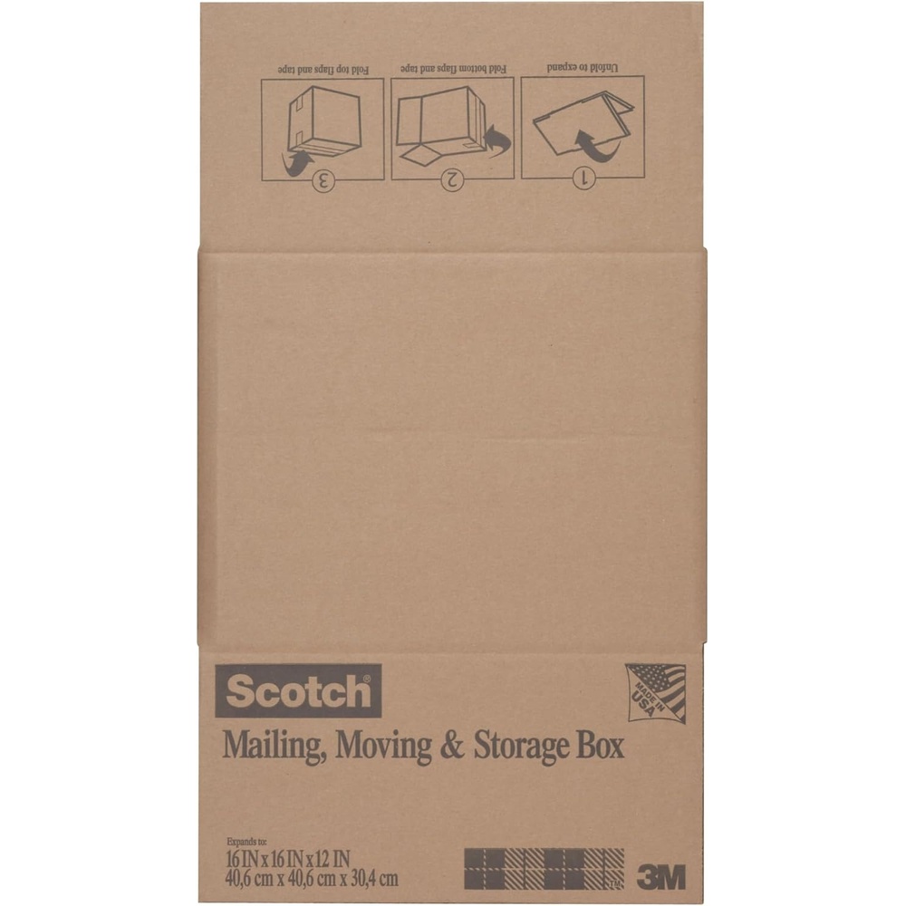 image:imageScotch Moving and Storage Box 8026MOVSMFB 16 in x 16 in x 12 in 406 cm x 406 cm x 304 cm 6 packs per case