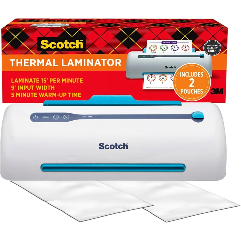 image:imageScotch PRO TL906 Thermal Laminator Machine 1 Laminating Device WhiteBlue Laminate Recipe Cards Photos Documents for Home Office or School Supplies 9 in9 in