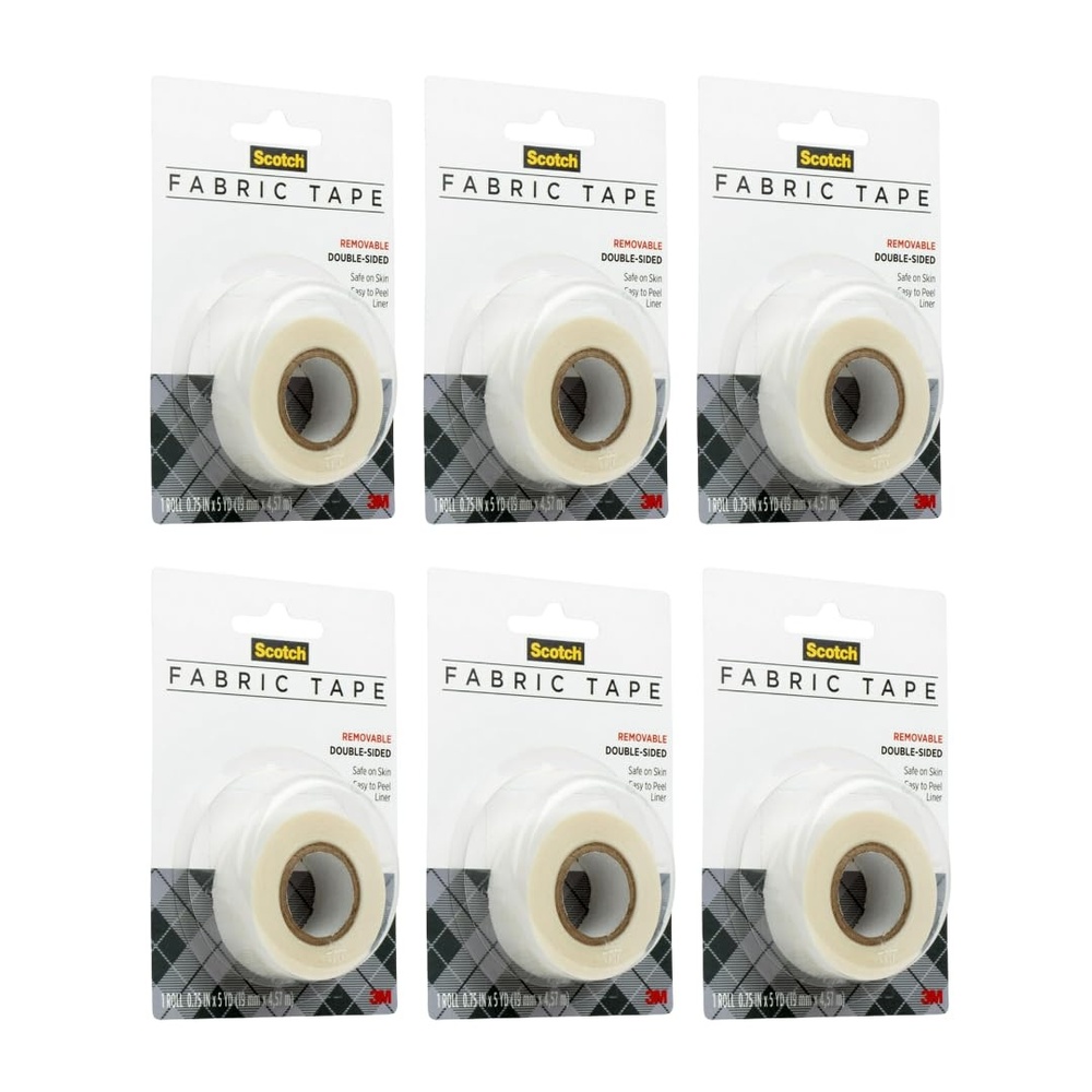 image:imageScotch Removable Fabric Tape 34 in x 180 in 1Pack Removable and Double Sided FTR1CFTPack of 6