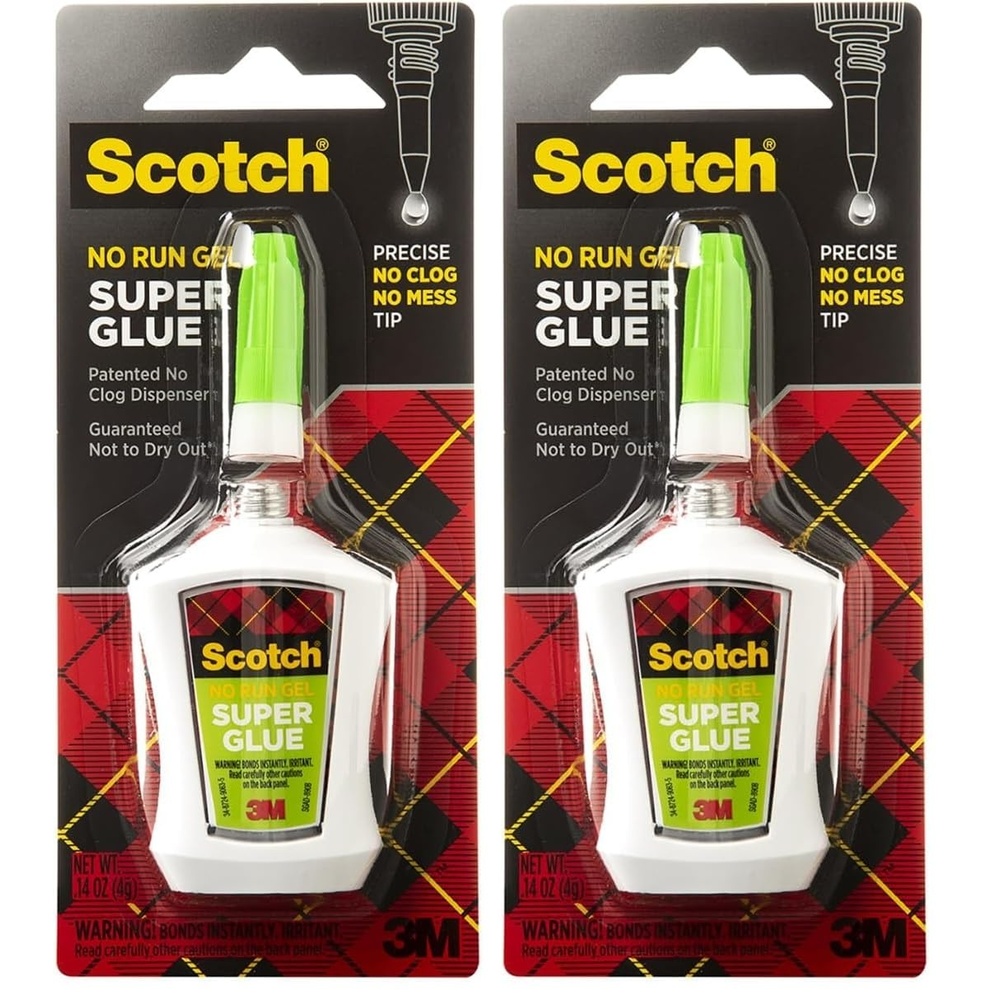 image:imageScotch Super Glue Gel in Precision Applicator 14 Ounces AD1251 Count Pack of 2