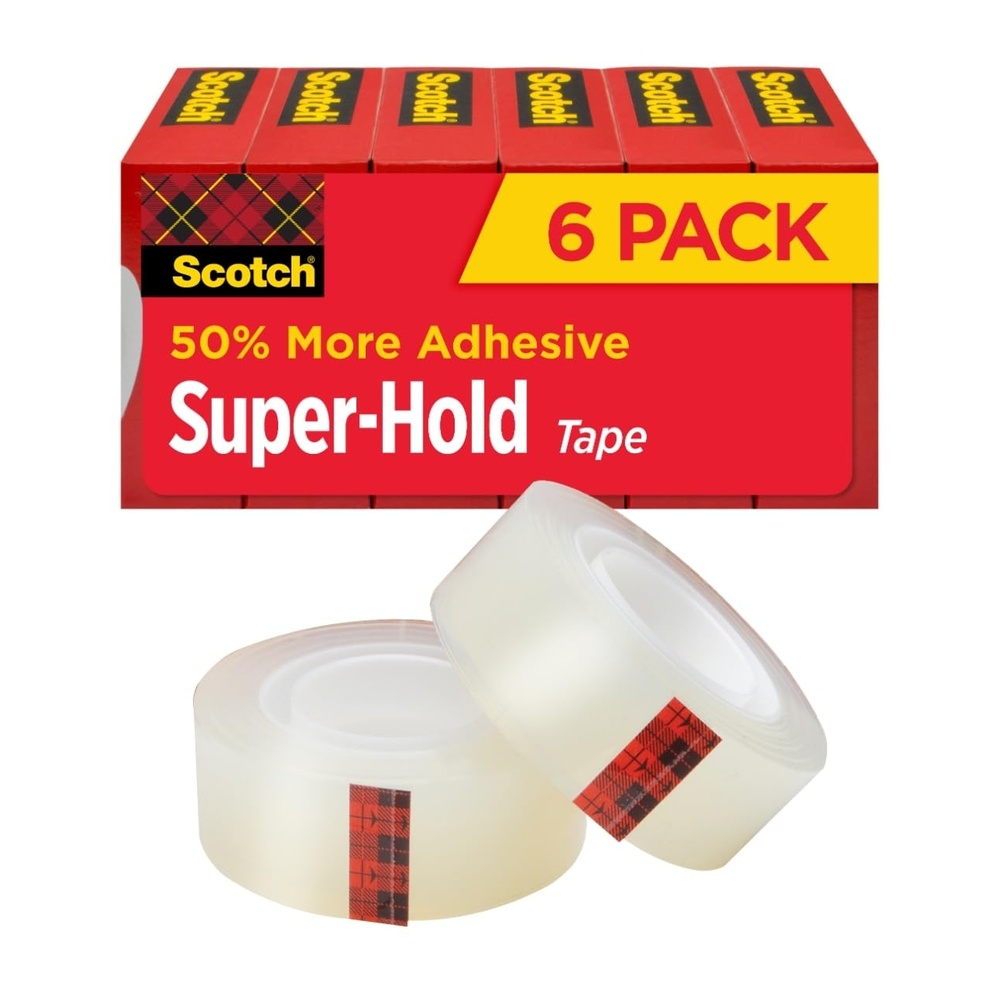 image:imageScotch SuperHold Tape 10 Rolls Transparent Finish 50 More Adhesive Trusted Favorite 34 x 1000 Inches Boxed 700K106 Rolls