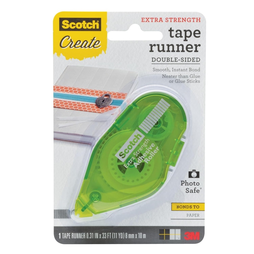 image:imageScotch Tape Runner Extra Strength 31 in x 11 yd Perfect for Scrapbooking Cardmaking and Paper Crafts 1Pack