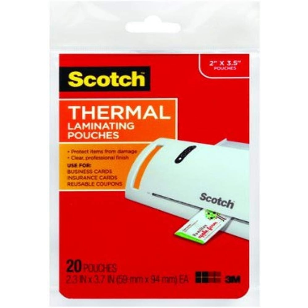 image:imageScotch Thermal Laminating Pouches Premium Quality 5 Mil Thick for Extra Protection 20 Pouches6 Pack Our Most Durable Lamination Pouch 23 x 37 inches TP585120