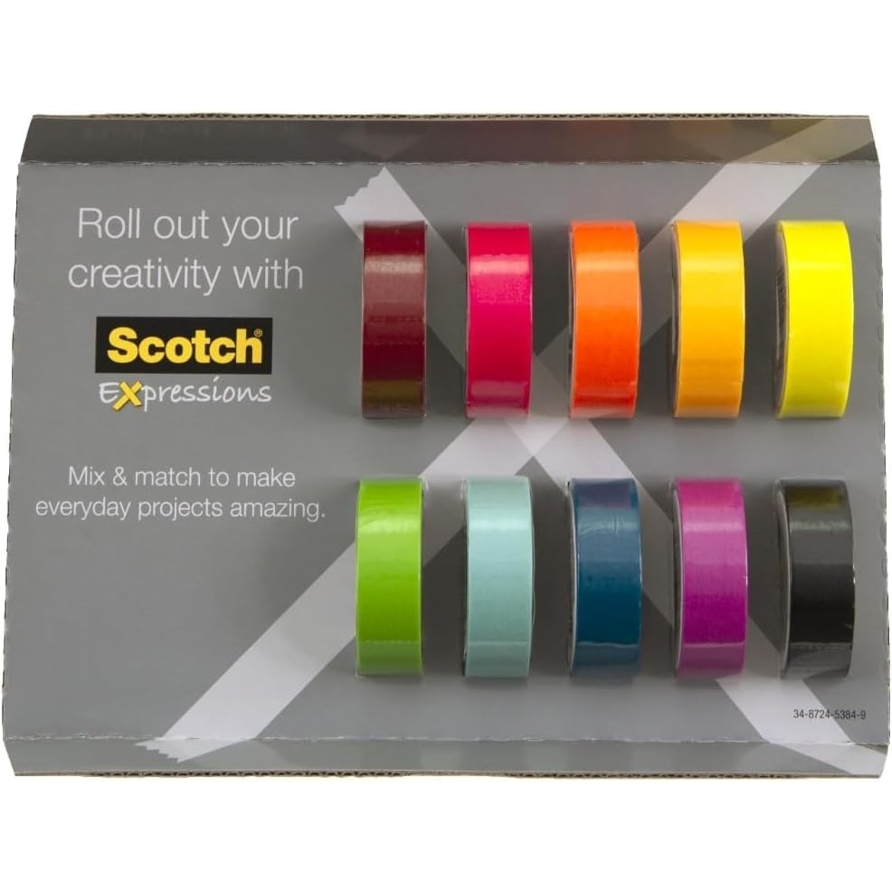 image:imageScotch Washi Tape 10 Rolls Great for Use in Bullet Journal School Supplies Craft Supplies and Teacher Appreciation Gifts C31710SIOCSmall Pack of 8