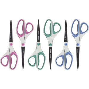 Scotch 8″ Precision Ultra Edge Titanium Scissors, Ideal for Fabric, Crafts, and Photos, 6-Pack