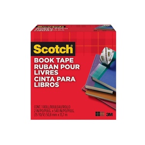 Scotch Book Tape, 2 in x 540 in, Excellent for Repairing, Reinforcing Protecting, and Covering (845)(1)