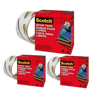 Scotch Book Tape, 2 in x 540 in, Excellent for Repairing, Reinforcing Protecting, and Covering (845)(3)