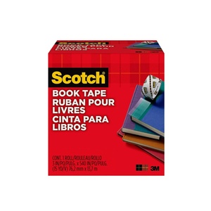 Scotch Book Tape, 3 in x 540 in, Excellent for Repairing, Reinforcing Protecting, and Covering (845-300)(1)