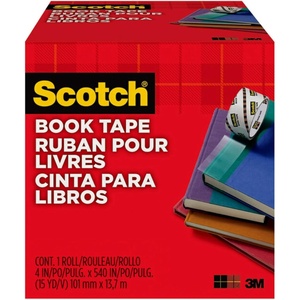 Scotch Book Tape, 4 in x 540 in, Excellent for Repairing, Reinforcing Protecting, and Covering (845-400)(4 Inches x 15 Yards)