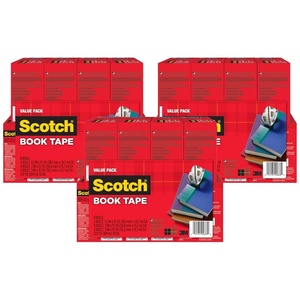 Scotch Book Tape Value Pack, Excellent for Repairing, Reinforcing Protecting, and Covering (845-VP)(Assorted (Pack of 3))