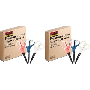 Scotch Brand Precision Ultra Edge Scissors, Left- or Right-Handed, 8 Inch, 3-Pack(6-Pack)
