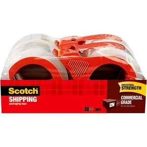 Scotch Commercial Grade Shipping Packaging Tape, 1.88″ x 54.6 yd, Designed for Packing, Shipping and Mailing, Guaranteed to Stay Sealed, 3″ Core, Clear, 4 Rolls (3750-4RD)(4 Rolls (Pack of 6))