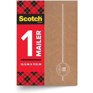 Scotch Curbside Recyclable Padded Mailers, 50 Pack, 12.5 x 17.5 in, Similar impact protection to traditional bubble mailers (CR-6-1)(50-Count)
