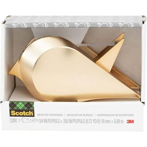 Scotch Desktop Tape Dispenser with 1 Roll Magic Tape, 3/4 x 350 Inches, Gold Bird Design(2.8 in. x 2.3 in x 6.3 in (Pack of 6))