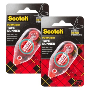 Scotch Double Sided Tape Runner, 0.27 in x 26 ft., Perfect for Holiday Crafts, Gifts, and DIY, 1-Pack(2-Pack)
