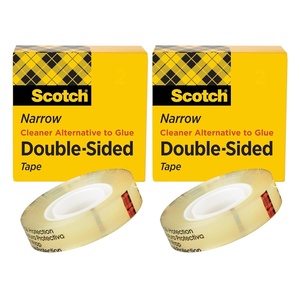 Scotch Double Sided Tape for Crafts, Scrapbooking, Teacher School Supplies, Arts and Crafts, Junk Journal Supplies, 0.50 in. x 900 in., 1 Refill Roll(1 Count (Pack of 2))