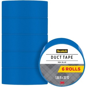 Scotch Duct Tape, 1.88 in x 20 yd, Sea Blue, 6 Pack (920-BLU-C)
