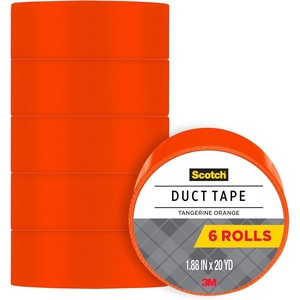 Scotch Duct Tape, Tangerine Orange, 1.88-Inch by 20-Yard, 6-Pack